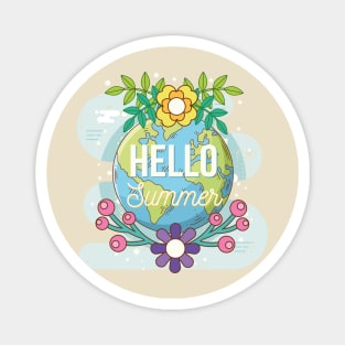 Summer shirt that simply says Hello, pass a smile on Magnet